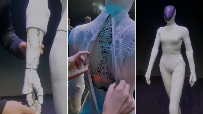 Robot Trung Quốc đi lại mượt mà, bị nghi do người thật