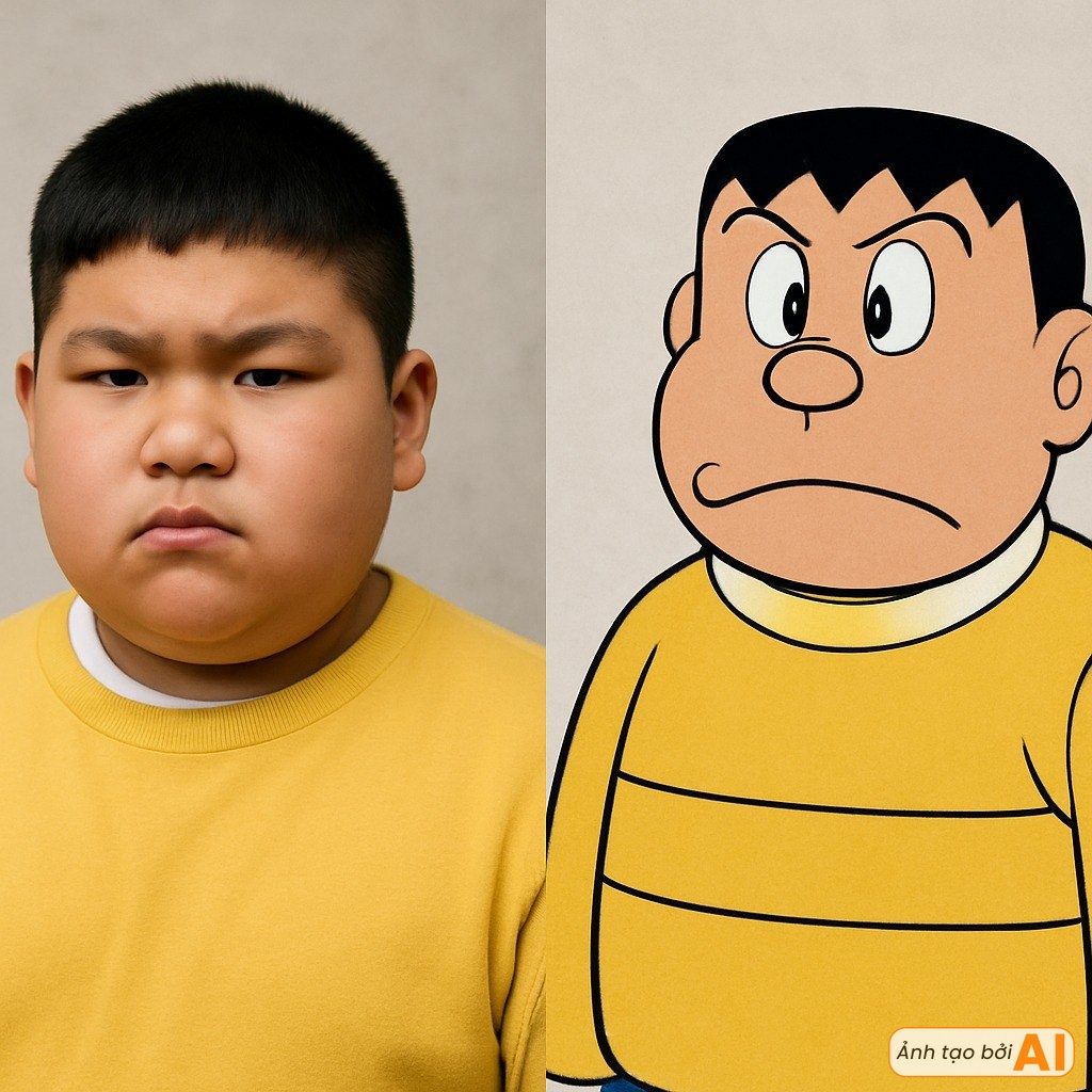 Dàn nhân vật hoạt hình Doraemon hóa người thật: Shizuka đẹp hơn bản gốc, 1 cái tên như xé truyện bước ra- Ảnh 4.