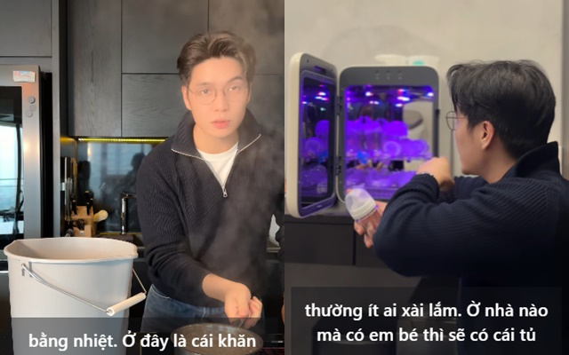 Huy Trần tỉ mỉ diệt khuẩn bằng 3 cách, mẹ bỉm khen Ngô Thanh Vân và con gái đúng số hưởng- Ảnh 2.