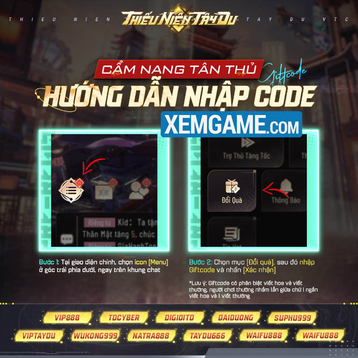 7-2 Nhân dịp ra mắt, Thiếu Niên Tây Du tặng 1000 giftcode khủng 7 2