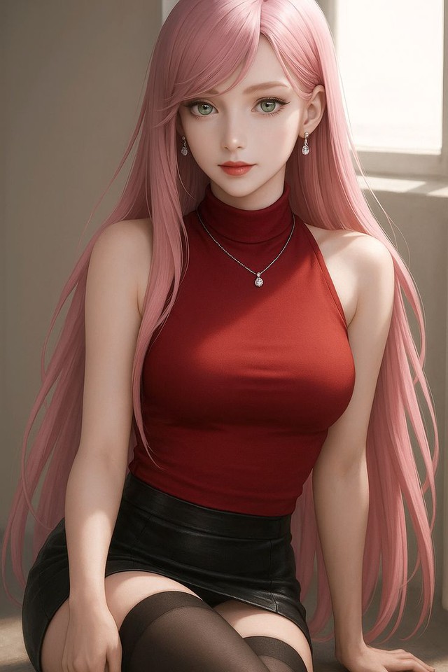 Khi AI “nâng cấp” nhan sắc Sakura: Nữ ninja làng Lá đẹp nóng bỏng ăn đứt nguyên tác- Ảnh 3.