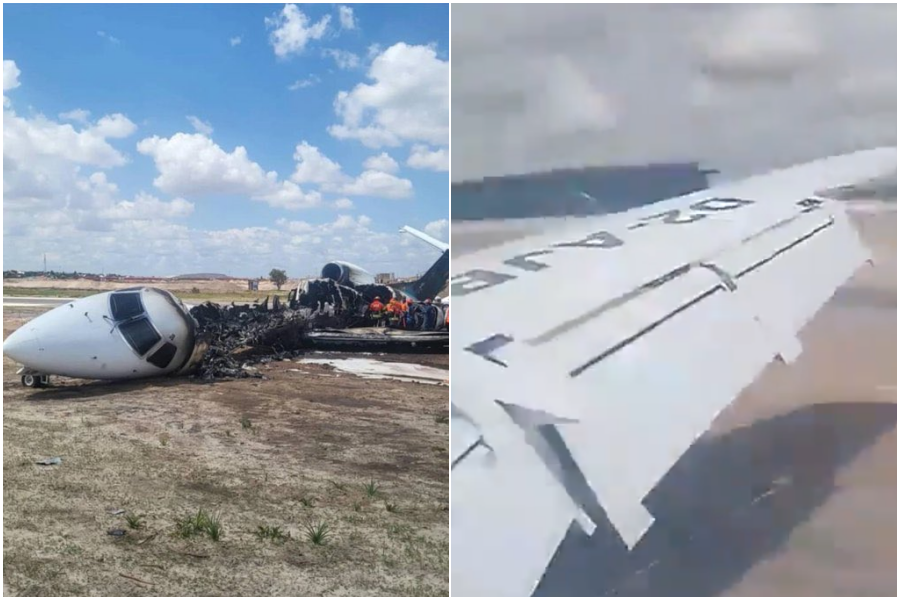 Máy bay chở một bộ trưởng cùng khoảng 20 người khác trượt khỏi đường băng, gần như cháy thành tro- Ảnh 1. Máy bay chở một bộ trưởng cùng khoảng 20 người khác trượt khỏi đường băng, gần như cháy thành tro- Ảnh 1.