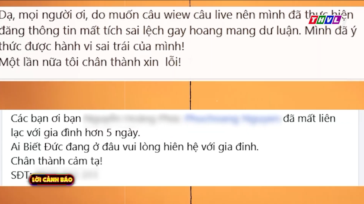 Nhiều người cố tình đăng thông tin giả, khiến gia đình và cộng đồng hoang mang.