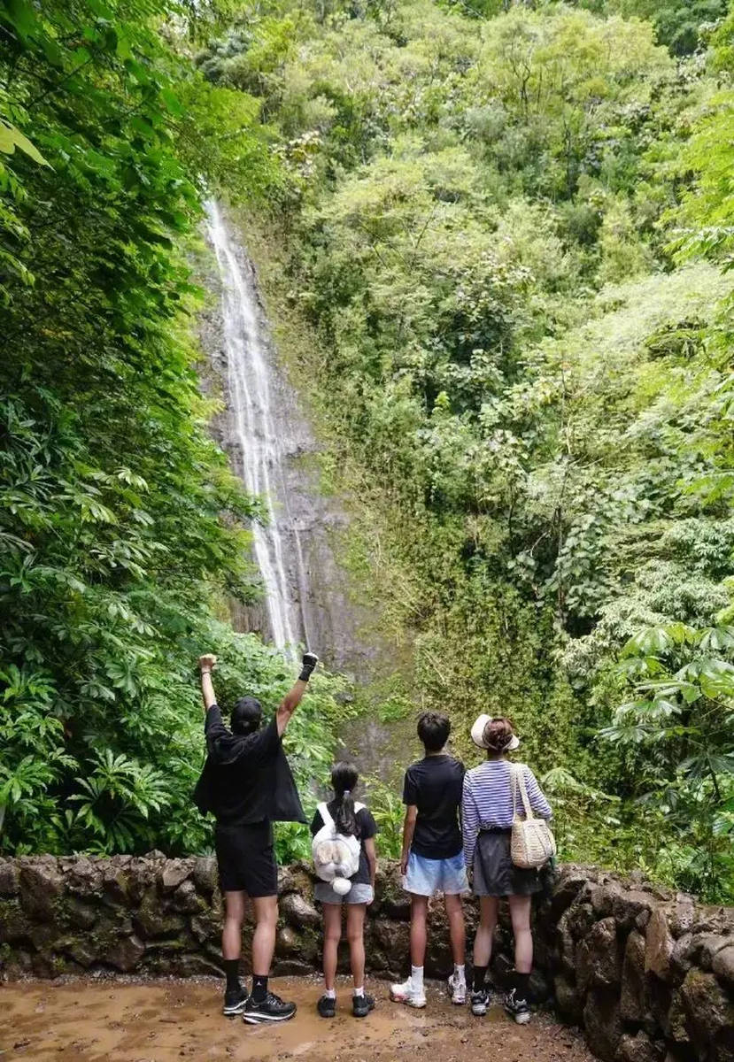 Tôn Lệ cùng chồng con trekking xuyên rừng: Hình ảnh giản dị mà ấm áp gây sốt mạng xã hội- Ảnh 2.
