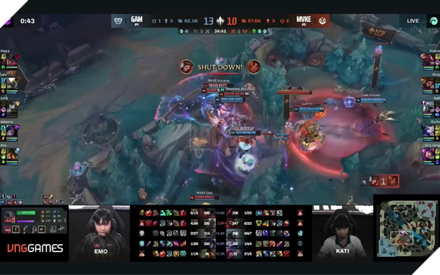 MVKE bắt được Emo, nhưng bị Kiaya càn quét toàn bộ đội hình