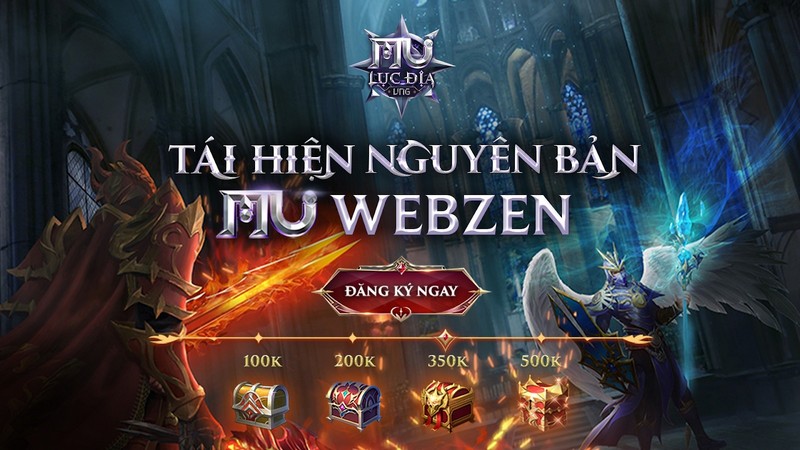 MU Lục Địa VNG mở đăng ký trước trên PC, App Store và Google Play ad mu luc dia