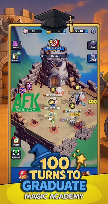 100 Turns to Graduate RPG cho các người chơi huấn luyện các học viện qua việc tung xúc xắc 0