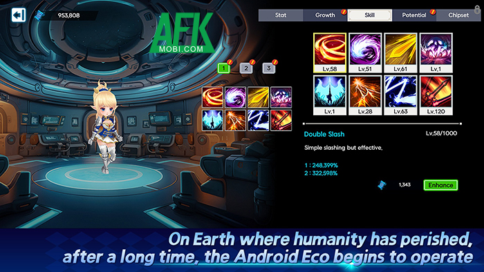 Theo dõi cuộc chiến 100 năm của một cô nàng Android trong game Idle Eco 0