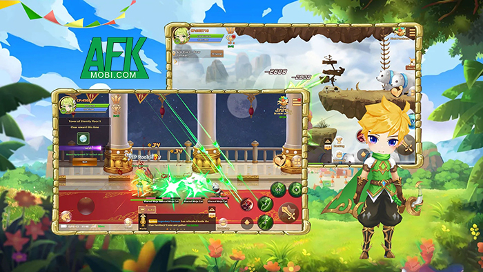 Rainbow Adventure Story game MMORPG 2.5D mang phong cách đồ họa cuộn cảnh cổ điển 4