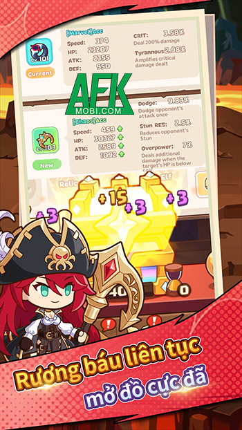 Hóa thân hiệp sĩ ngày đánh quái đêm mở hòm trong game Amazing Knight 0