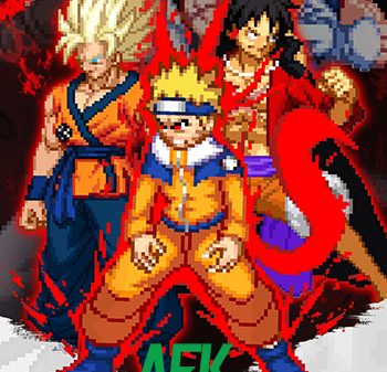 Anime Pixel Storm game idle thẻ tướng lấy chủ đề đa vũ trụ anime với phong cách đồ họa pixel afkmobi animepixelstorm 1jpg