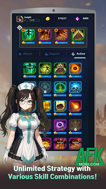 Phát triển hiệp sĩ chibi của mình một cách vô tận tại game nhàn rỗi Arcane Knight: Idle RPG 2