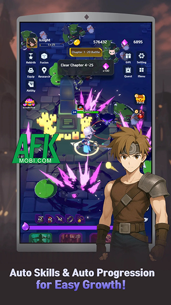 Phát triển hiệp sĩ chibi của mình một cách vô tận tại game nhàn rỗi Arcane Knight: Idle RPG 3