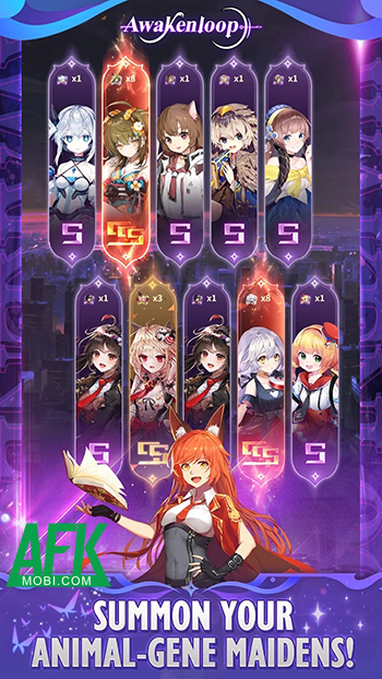 Tập hợp tổ đội thiếu nữ furry chiến đấu vượt ải trong game nhàn rỗi Awakenloop 1