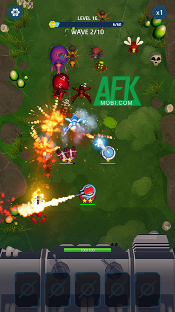 Phòng thủ trước các đợt côn trùng ngoài hành tinh tại game Bugs Attack - Tower Defense 1