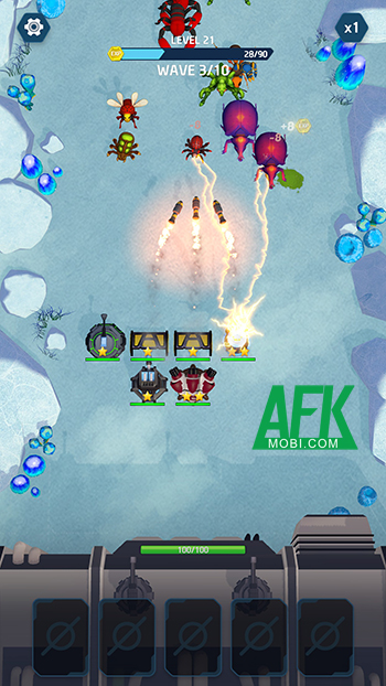 Phòng thủ trước các đợt côn trùng ngoài hành tinh tại game Bugs Attack - Tower Defense 2