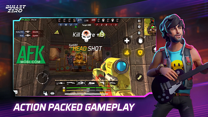 Bullet Zero game hành động FPS trực tuyến cho phép sử dụng tận 6 loại vũ khí trong trận 2