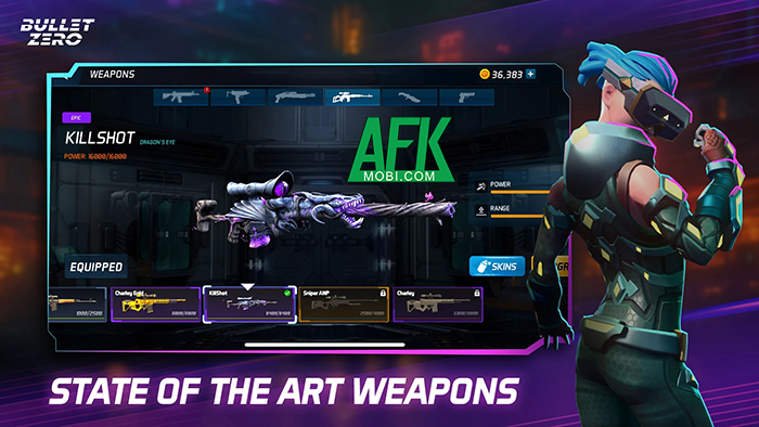 Bullet Zero game hành động FPS trực tuyến cho phép sử dụng tận 6 loại vũ khí trong trận 3