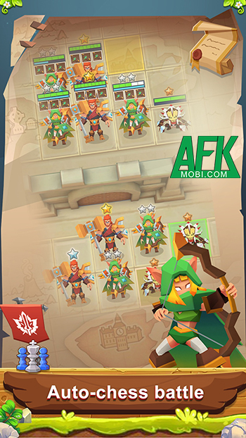 Gầy dựng đội quân ngay trong các chương màn chơi tại game Call Of Heroes - Merge & Clash 1