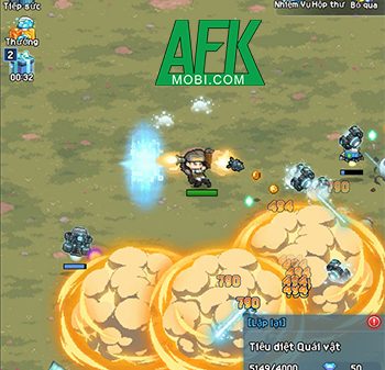 Quét sạch lũ quái vật bằng vũ khí tên lửa trong game Cannon Shooter: Dot Idle RPG afkmobi cannonshooteridlerpg 1jpg