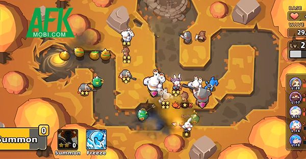 Chỉ huy các lính đánh thuê động vật trong việc phòng thủ tại game Cat Rush: Tower Defense afkmobi catrushtowerdefense 1jpg