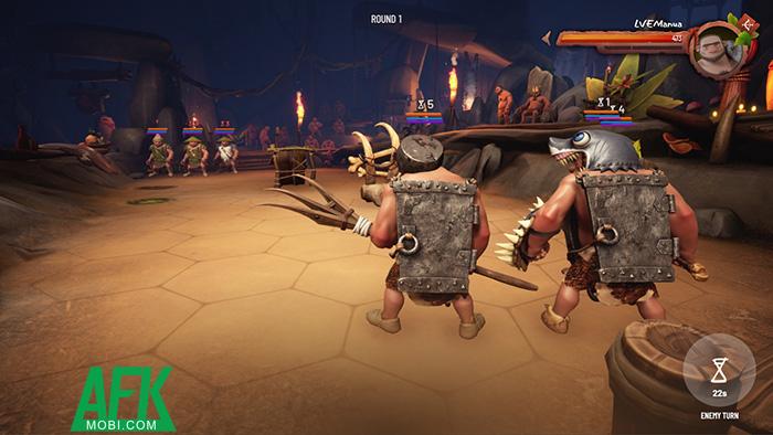 Trực tiếp chỉ huy một tổ đội người tiền sử chiến đấu trong game chiến thuật CaveWorld 1