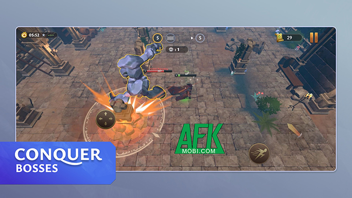 Chiến đấu càn quét các tầng hầm ngục trong game hành động roguelike Clashbound 3