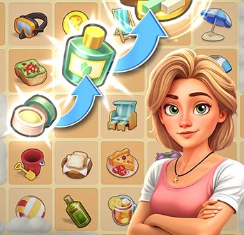 Khôi phục lại vẻ đẹp cho một hòn đảo trong game Cozy Coast: Merge Adventure afkmobi cozycoastmergeadventure 1jpg