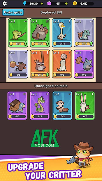 Critter Clash: Backpack Battle cho bạn xây dựng đội phòng thủ bằng các động vật ngộ nghĩnh 4