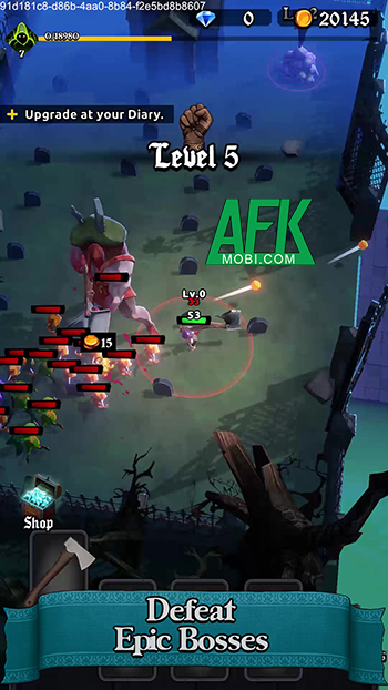 Điều khiển nhân vật của bạn chiến đấu càn quét các bản đồ đầy quái vật tại game Darkest Hero 2