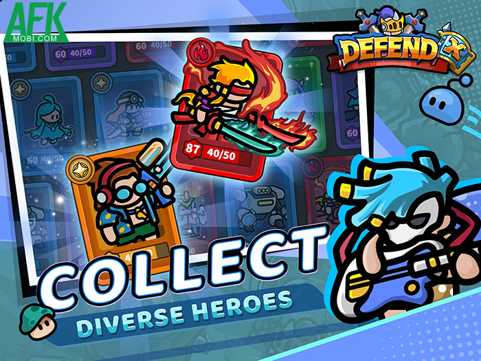 Defend X thử thách bạn xây dựng tổ đội anh hùng phòng thủ trước hàng trăm con quái vật 0