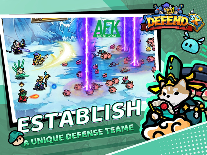 Defend X thử thách bạn xây dựng tổ đội anh hùng phòng thủ trước hàng trăm con quái vật 1
