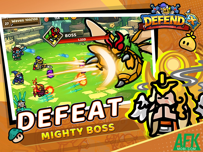 Defend X thử thách bạn xây dựng tổ đội anh hùng phòng thủ trước hàng trăm con quái vật 2