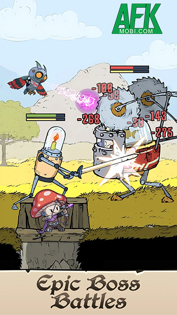 Phát triển chú robot bóng đèn thông qua việc cuốc đá trong game Dig-Dig Rush 3