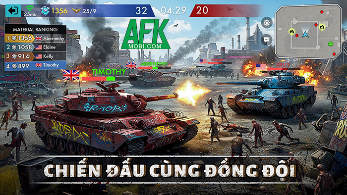 Điều khiển xe tăng chiến đấu trong thế giới hậu tận thế tại Doomsday Tank: Zombie PVP Brawl 0