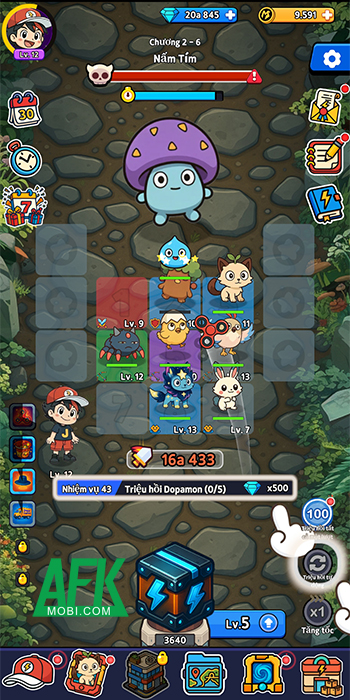 DopaMon game nhàn rỗi kết hợp mở rương với chủ đề được lấy cảm hứng từ Pokémon 2