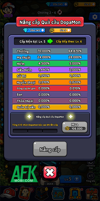 DopaMon game nhàn rỗi kết hợp mở rương với chủ đề được lấy cảm hứng từ Pokémon 3