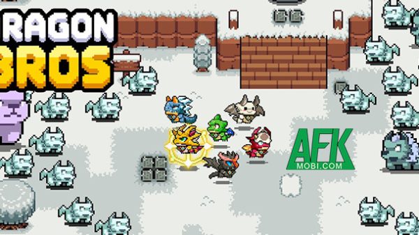 Điều khiển những chú rồng chiến đấu sinh tồn trước bọn quái vật tại game DragonBros afkmobi dragonbros 1jpg