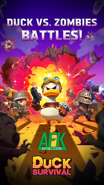 Cùng chú vịt phòng thủ chống lại bọn xác sống trong game Duck Survival 0