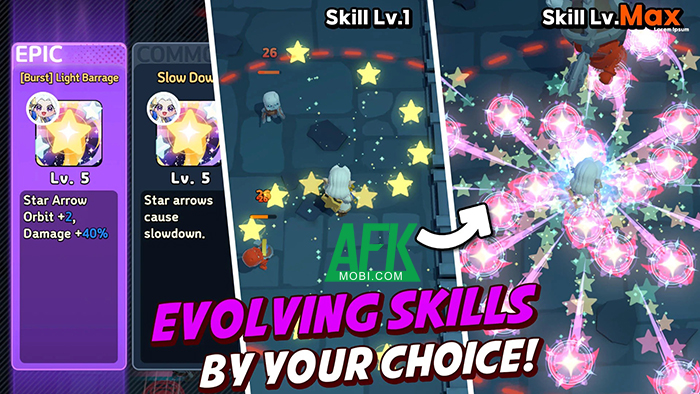 Dungeon Rush cho người chơi điều khiển tổ đội anh hùng chiến đấu chinh phục ngục tối 1