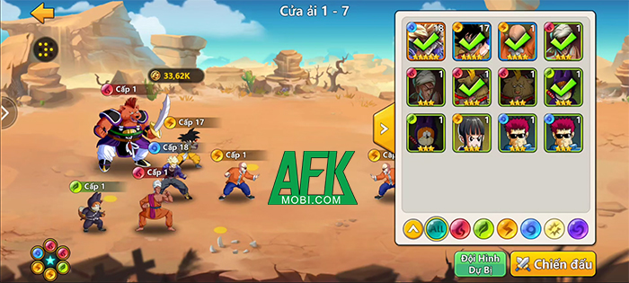 Galactic Warriors X game đấu tướng rảnh tay chủ đề Dragon Ball với đồ họa 2D đẹp mắt 1