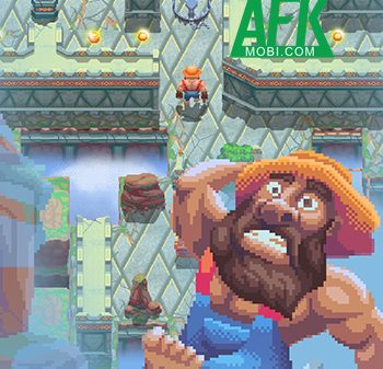 Chạy trốn khỏi một con rồng cổ xưa trong khi tìm kiếm kho báu tại game Galaxymus Dungeons afkmobi galaxymusdugeon 1jpg