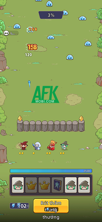 Quay rút thưởng để dàn trận các anh hùng cho việc phòng thủ trong game Gambit Heroes 1 Quay rút thưởng để dàn trận các anh hùng cho việc phòng thủ trong game Gambit Heroes 1