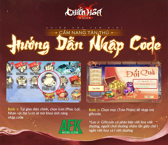 Tổng hợp gift code game Chiến Hỏa Tam Giới VTC mới nhất trong tháng 0