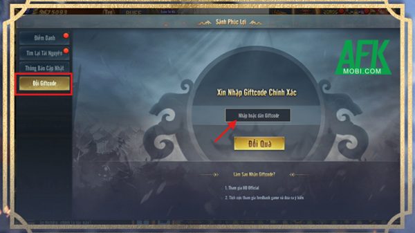 Tổng hợp gift code game Chiến Loạn Tam Quốc mới nhất trong tháng afkmobi giftcodechienloantamquoc 1jpg