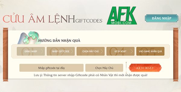 Tổng hợp gift code game Cửu Âm Chân Kinh 2D Mobile mới nhất trong tháng 27 Tổng hợp gift code game Cửu Âm Chân Kinh 2D Mobile mới nhất trong tháng afkmobi giftcodecuuamchankinh2dmobile 1jpg