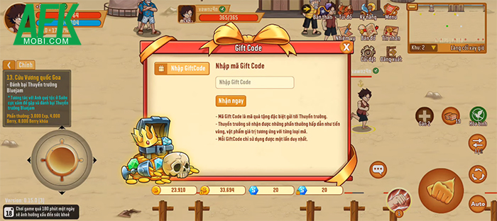 Tổng hợp gift code game Đại Hải Trình mới nhất trong tháng 0