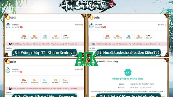 Tổng hợp gift code game Hoa Sơn Kiếm Thế – VTC mới nhất trong tháng afkmobi giftcodehoasonkiemthe 1jpg