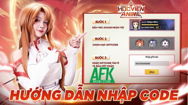 Tổng hợp gift code game Học Viện Anime mới nhất trong tháng 42 Tổng hợp gift code game Học Viện Anime mới nhất trong tháng afkmobi giftcodehocvienanime 1jpg