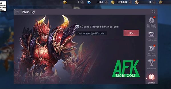 Tổng hợp gift code game MU: Hồng Hoả Đao mới nhất trong tháng afkmobi giftcodemuhonghaodao 1jpg